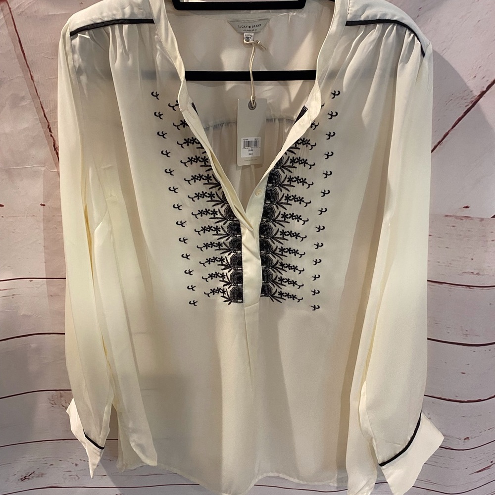Lucky brand embroidered tunic